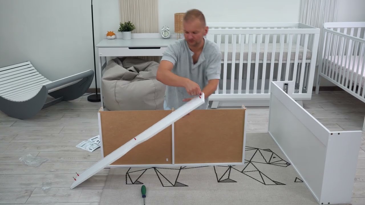 Складання маятника з шухлядою для ліжечка Верес ЛД 12