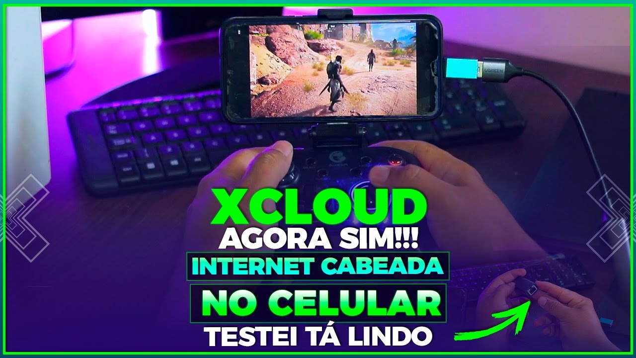 XCLOUD - AGORA SIM!!! INTERNET CABEADA NO CELULAR - TESTEI TÁ LINDO DEMAIS! UNBOXING DO ADAPTADOR