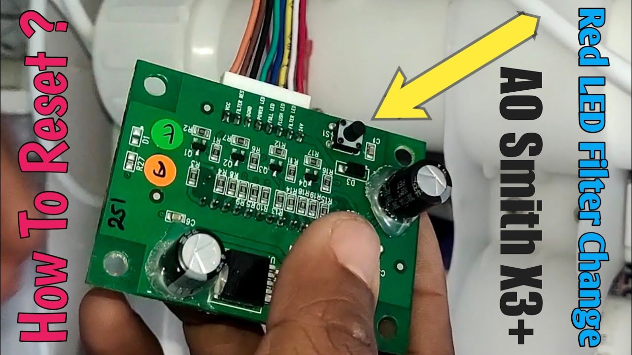 How To Reset Red LED Blinking (Filter Change) AO Smith X3+ RO Water Purifier ? | RO Water Support |