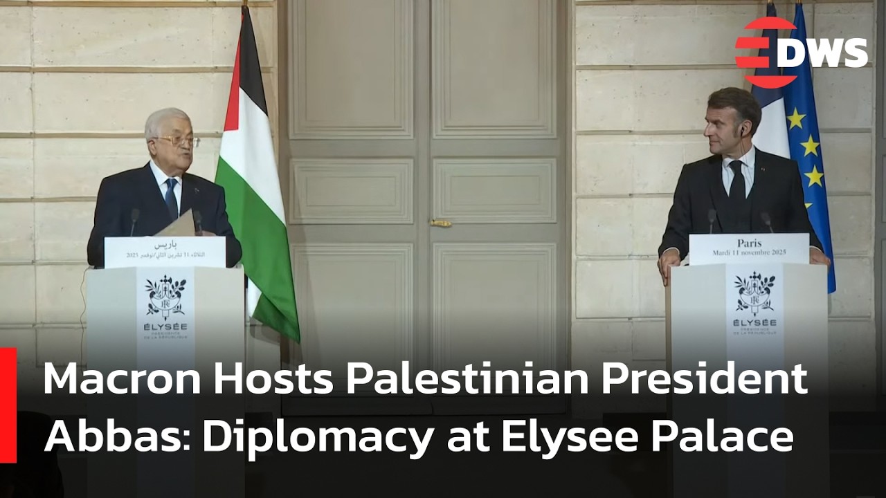 FULL: Historic Elysee Palace Meeting &mdash;Macron & Abbas Address Key Diplomatic Issues | DWS News | AC14