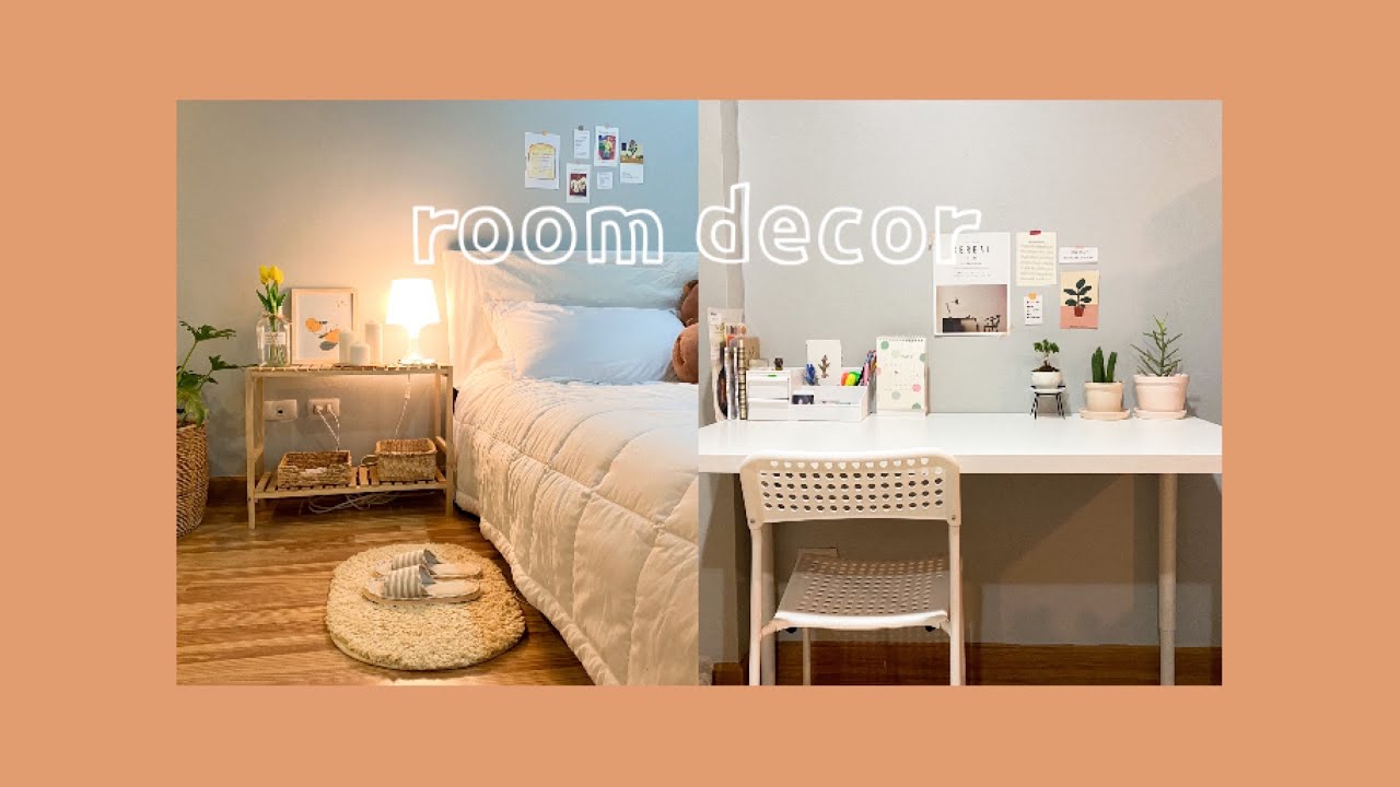 VLOG 08 | room decor , ตกแต่งห้องนอนและโต๊ะทำงาน | koreelar