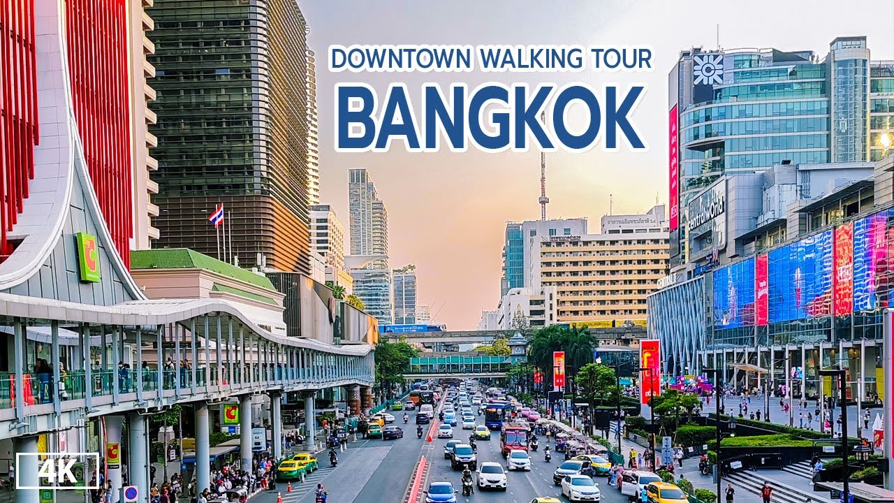 Bangkok Downtown Walking from Pratunam to the Erawan Shrine 2023 [4K]