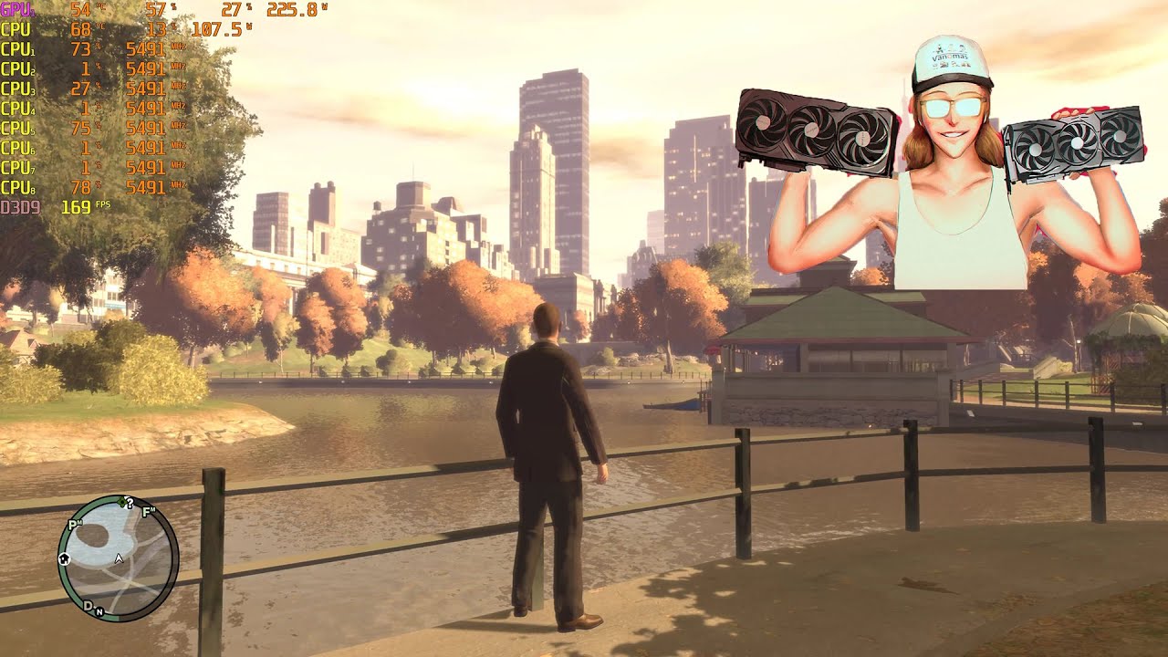 GTA IV НОСТАЛЬЖИ МЫСЛИ И ТЕСТ НА 13900K 4090 RTX ВАНОМАС