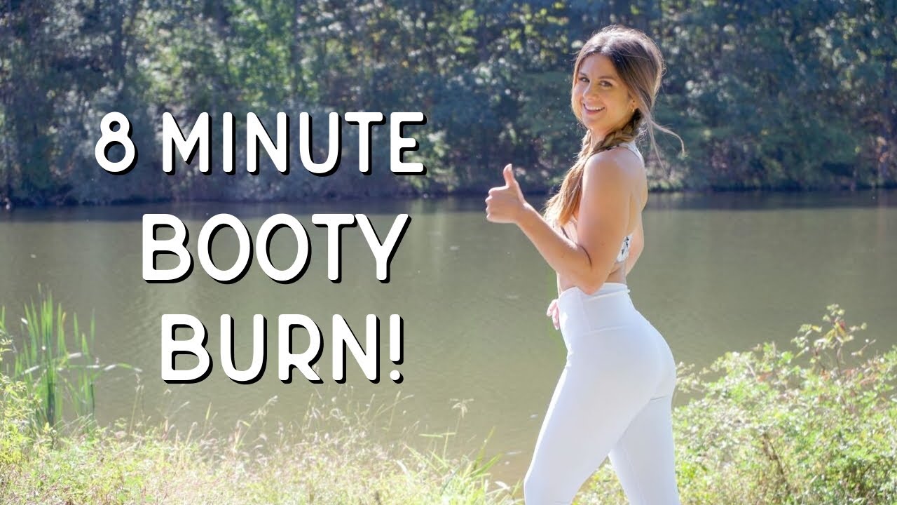 8 Minute Booty Burn Workout with Ashley Gaita -  - Home Butt Toning Workout with No Equipment