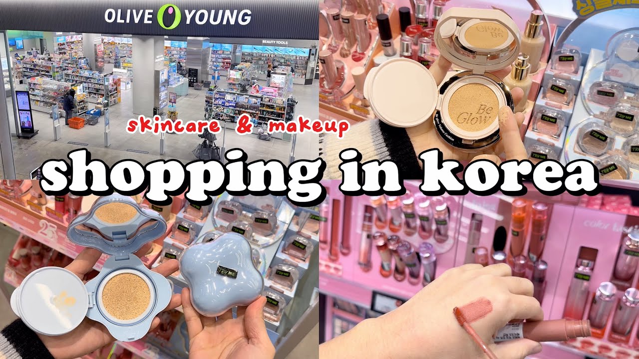 shopping in korea vlog 🇰🇷 skincare & makeup haul + unboxing ❤️ what&rsquo;s new at Oliveyoung 올영세일