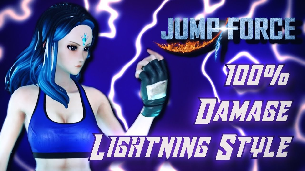 100% Damage Combo CaC Lightning Style Build! Jump Force