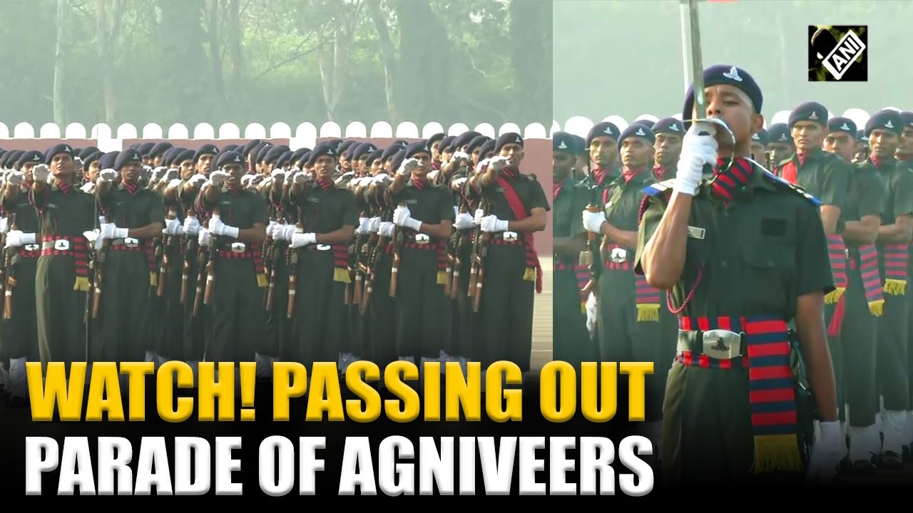 Passing out Parade of Agniveers underway at the Palani Parade Ground in Hyderabad