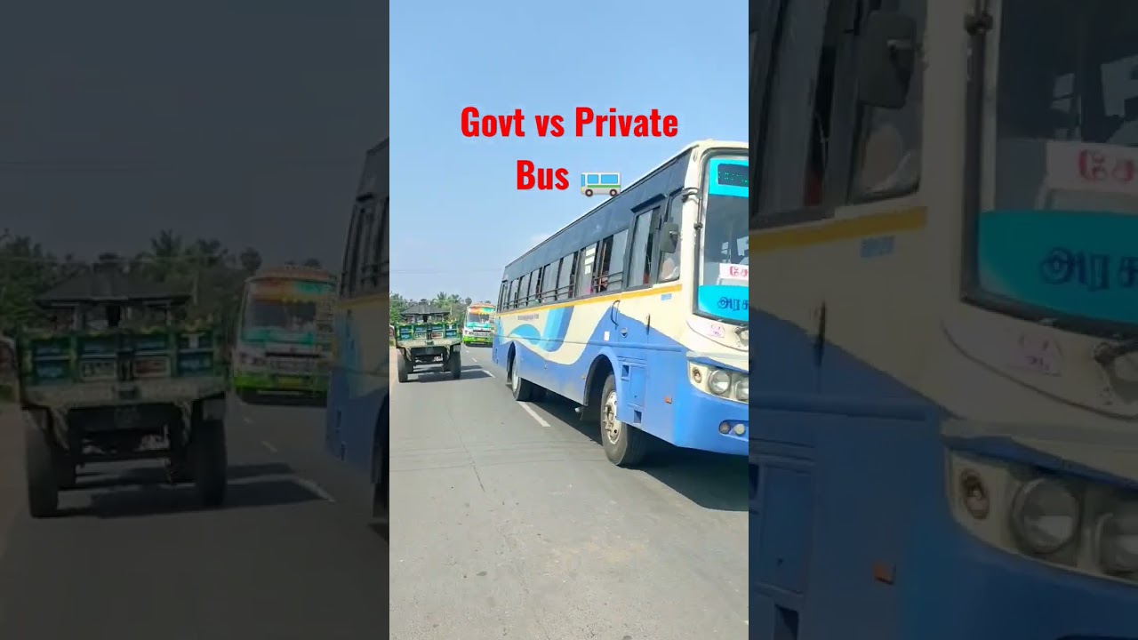 Govt Vs Private Bus #overtaking
