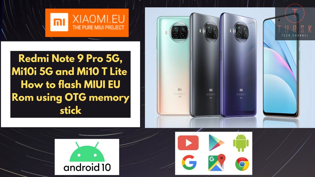 Redmi Note 9 Pro 5G, Mi10i 5G and Mi10T Lite How to flash MIUI EU Rom using OTG memory stick