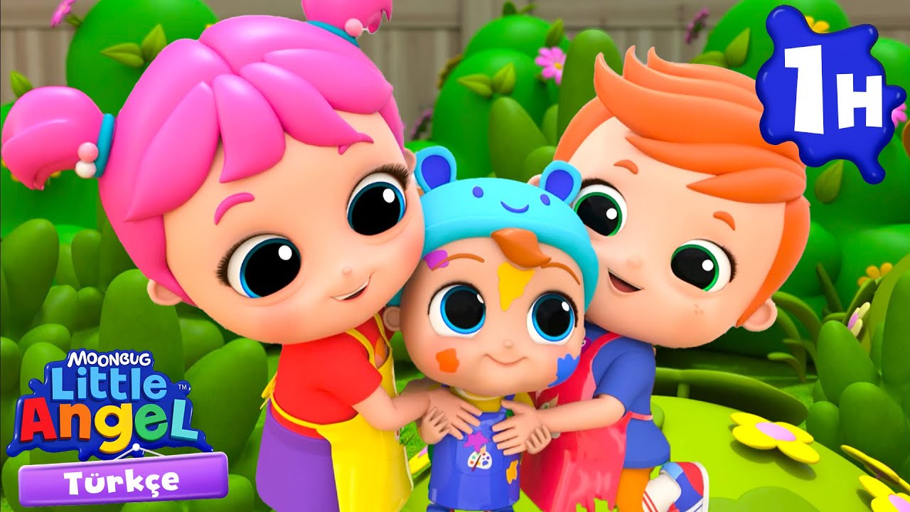 👧👦🎵 Kardeşimle Eğlence! | Little Angel | Çocuk Çizgi Filmleri | Moonbug Kids Türkçe