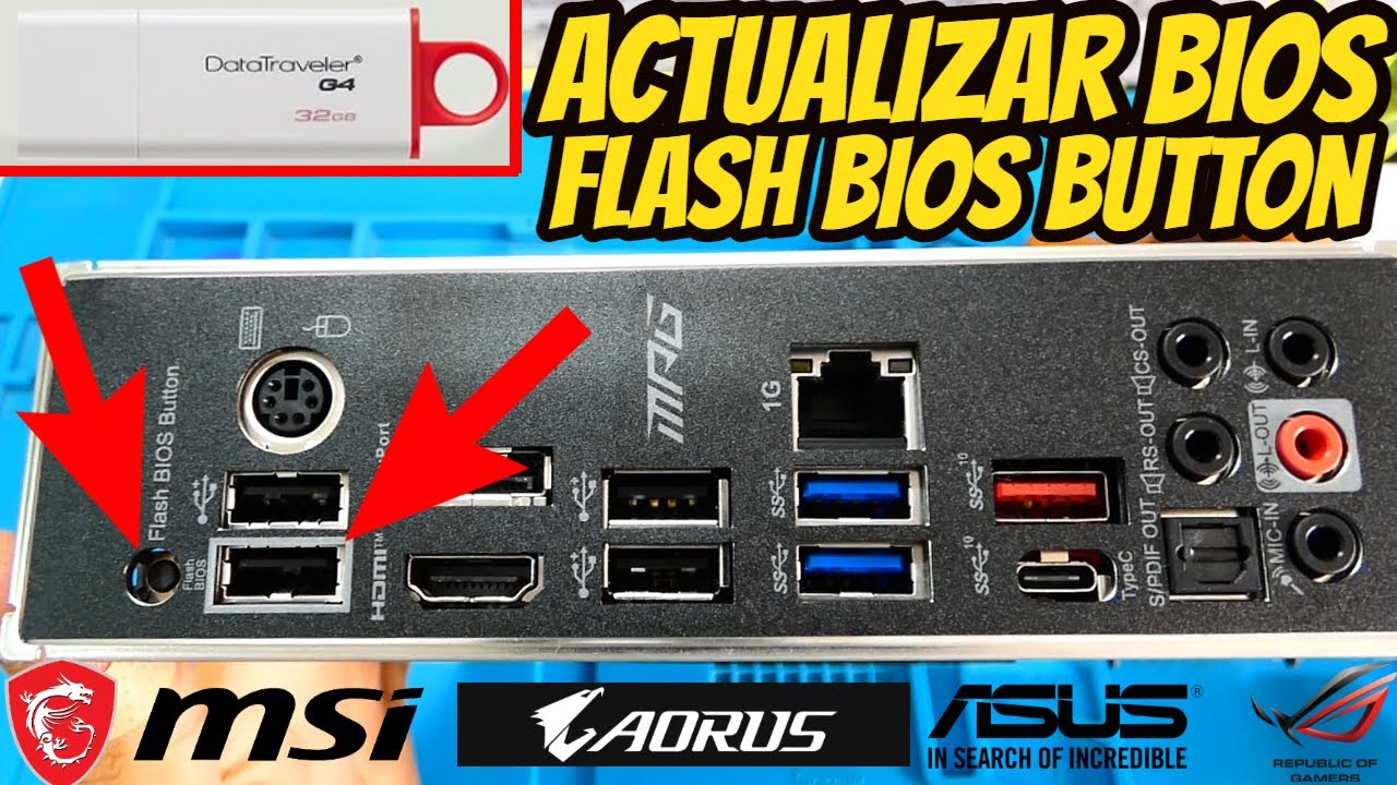Como Actualizar la BIOS de tu Pc 2023 // Usando el Botón Flash Bios Paso a Paso