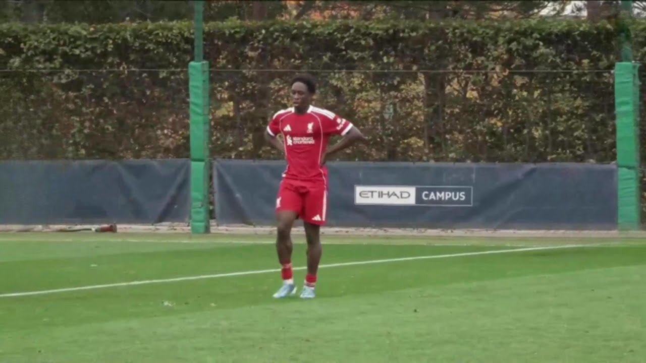 Joshua Abe is youngest ever scorer for Liverpool's U18 🪄 | all actions vs. Manchester City U18