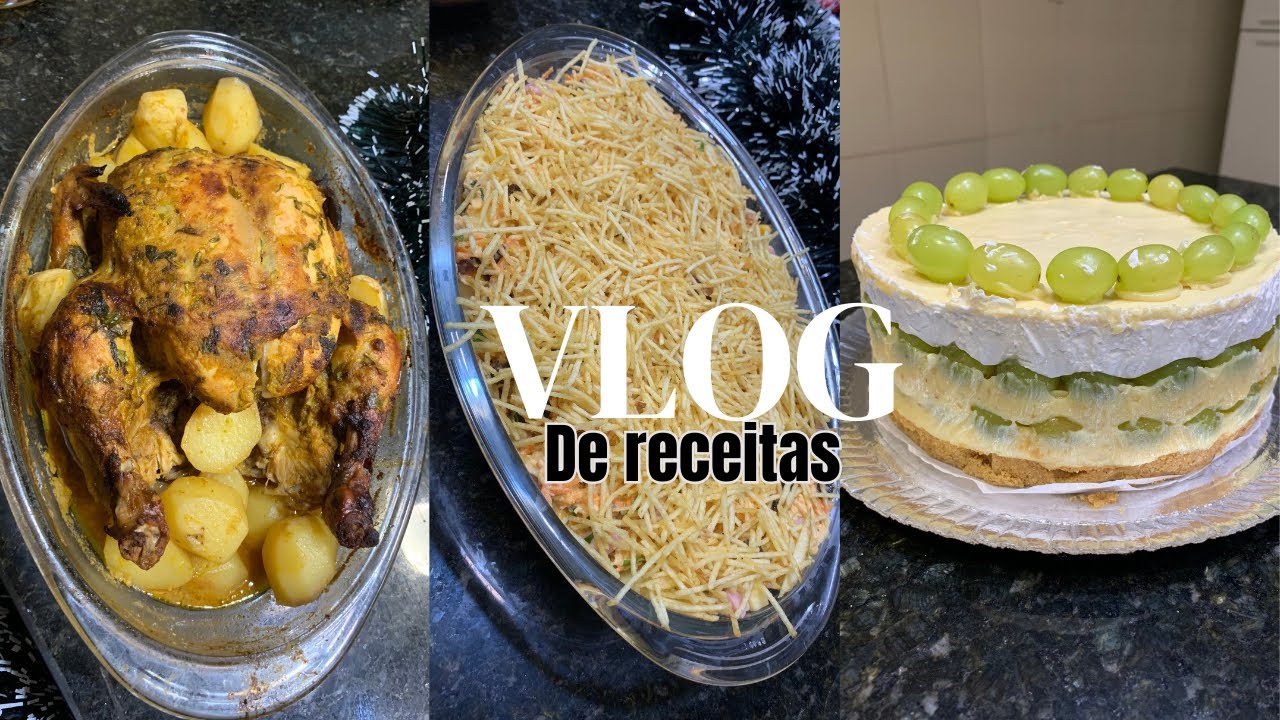 ASMR VLOG- TUDO QUE COZINHEI PARA O NATAL 🎄/ Receita de Torta de uva, Frango assado e salpicão.