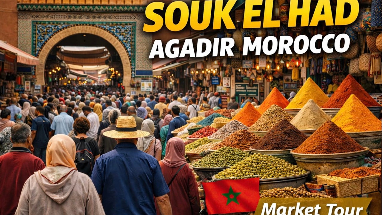 Morocco's Biggest Souk is INSANE | Souk El Had Agadir Walking Tour 4K