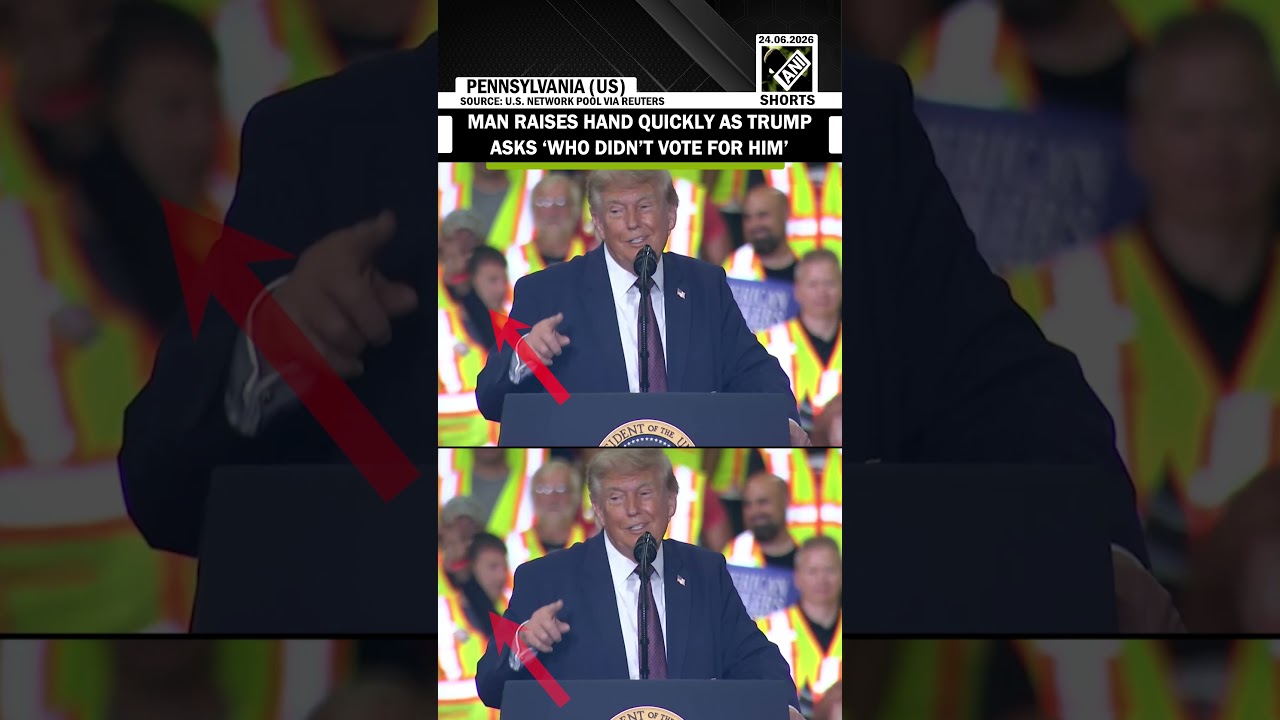 US President Trump asks Who Didn&rsquo;t vote for him, Man raises hand from behind