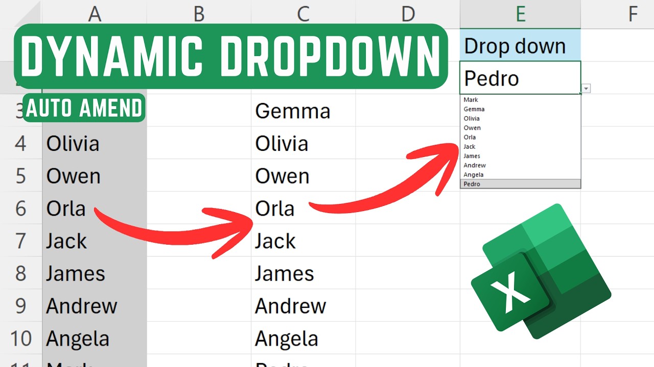 Auto-Updating Drop-Down List in Excel