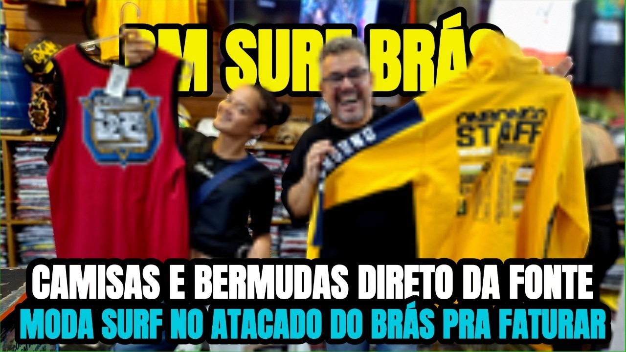 🚨 Fornecedor COMPLETO de Moda Surf no Brás pra ganhar dinheiro! 💰🌊