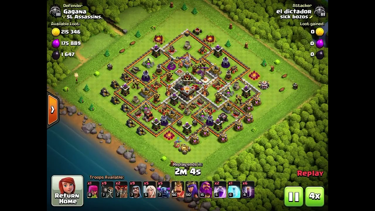 Broken th11 attack no siege no CC troops