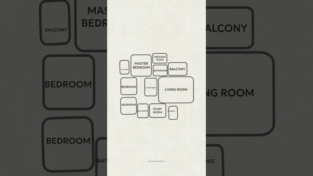 Floor Plan Bubble Diagram Animation #visualization #motiongraphics #architectureplan#design#archviz