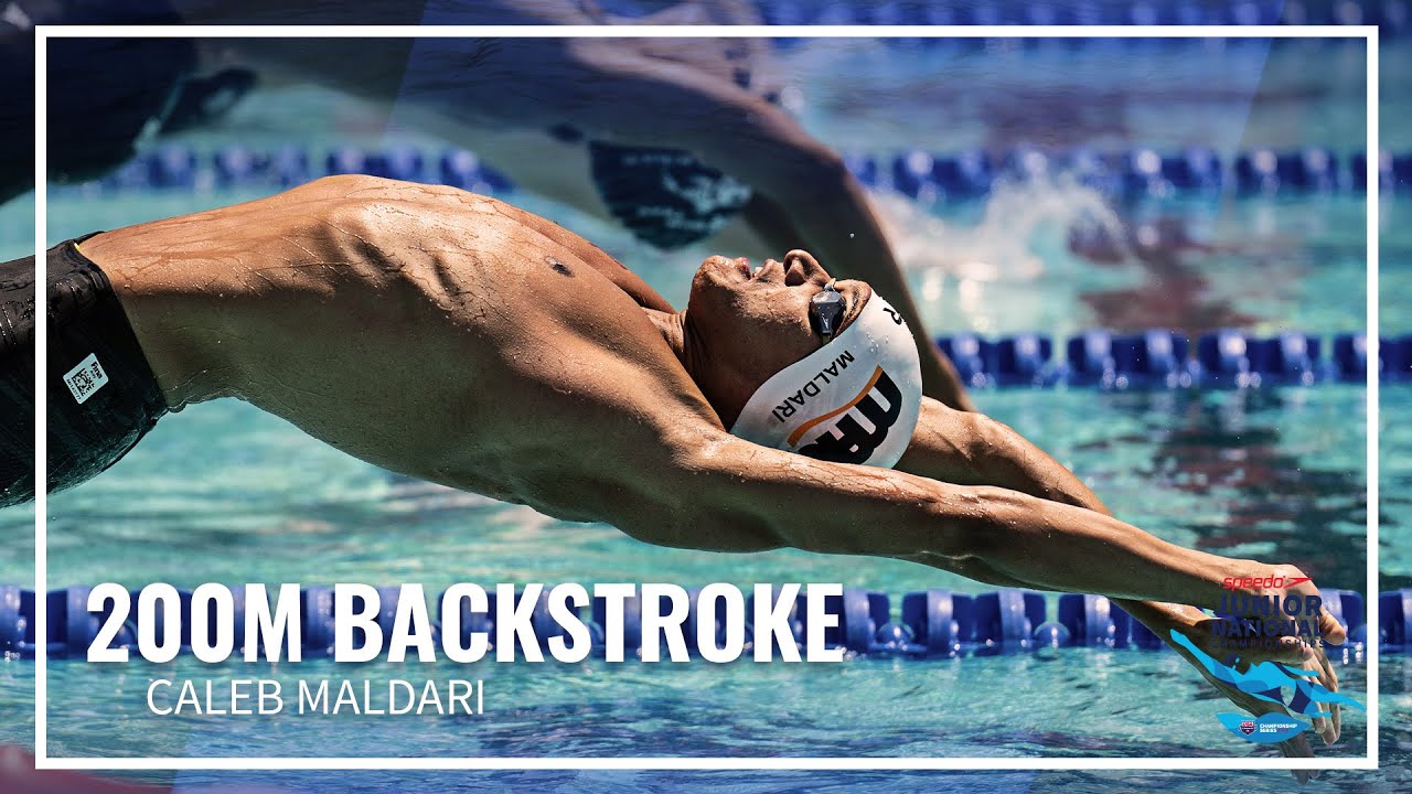 Caleb Maldari Takes the Lead to Secure Win in Men's 200 Backstroke | 2023 Speedo Junior Nationals