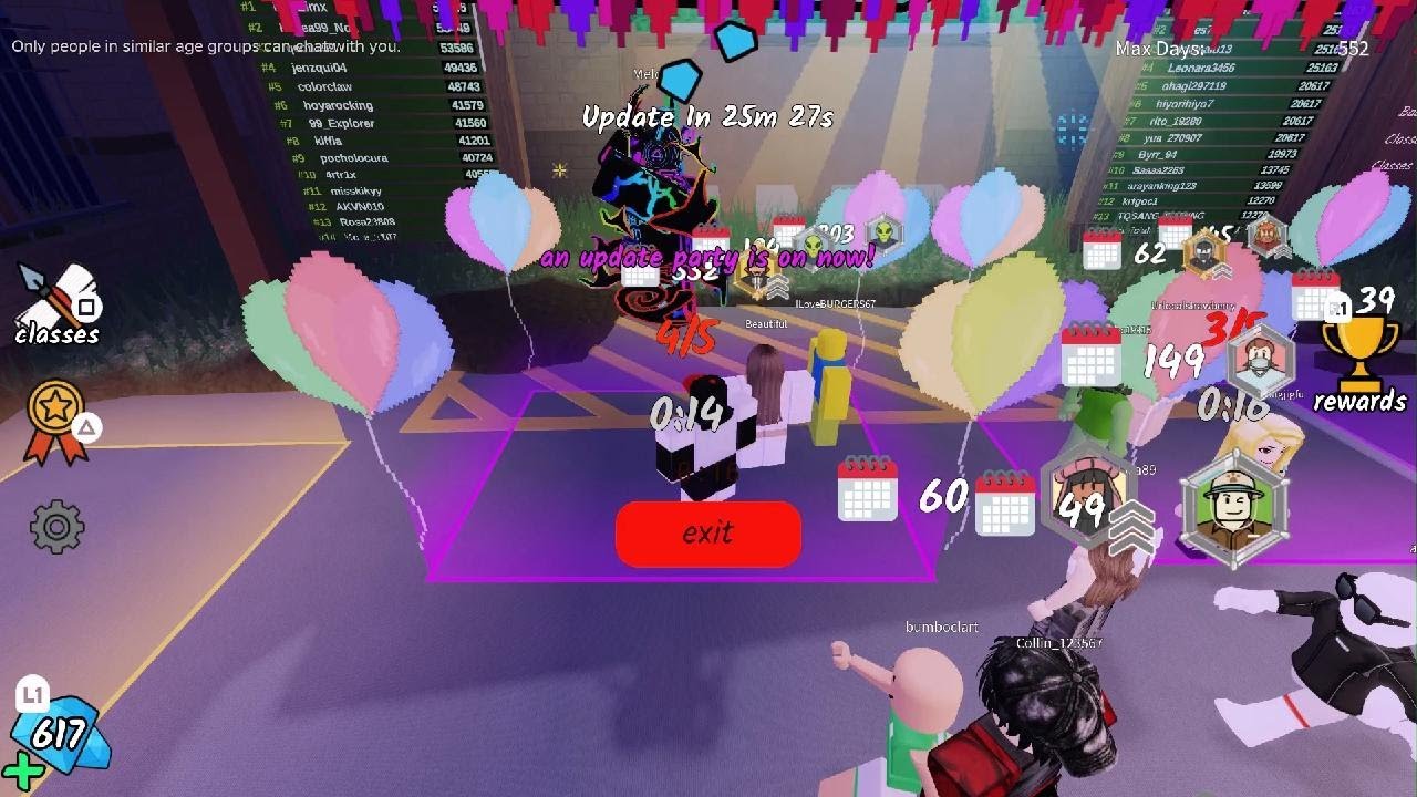 Update PARTY | 99 nights in the forest ROBLOX