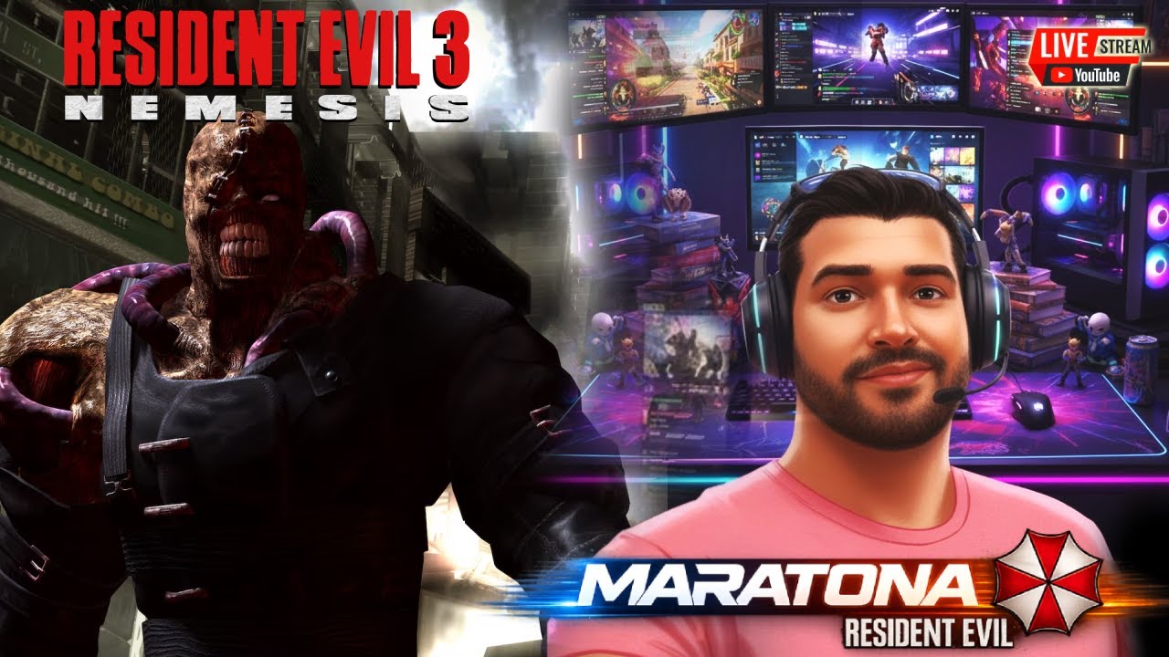 MARATONA RESIDENT EVIL ATÉ O REQUIEM - HOJE RESIDENT EVIL 3 NEMESIS
