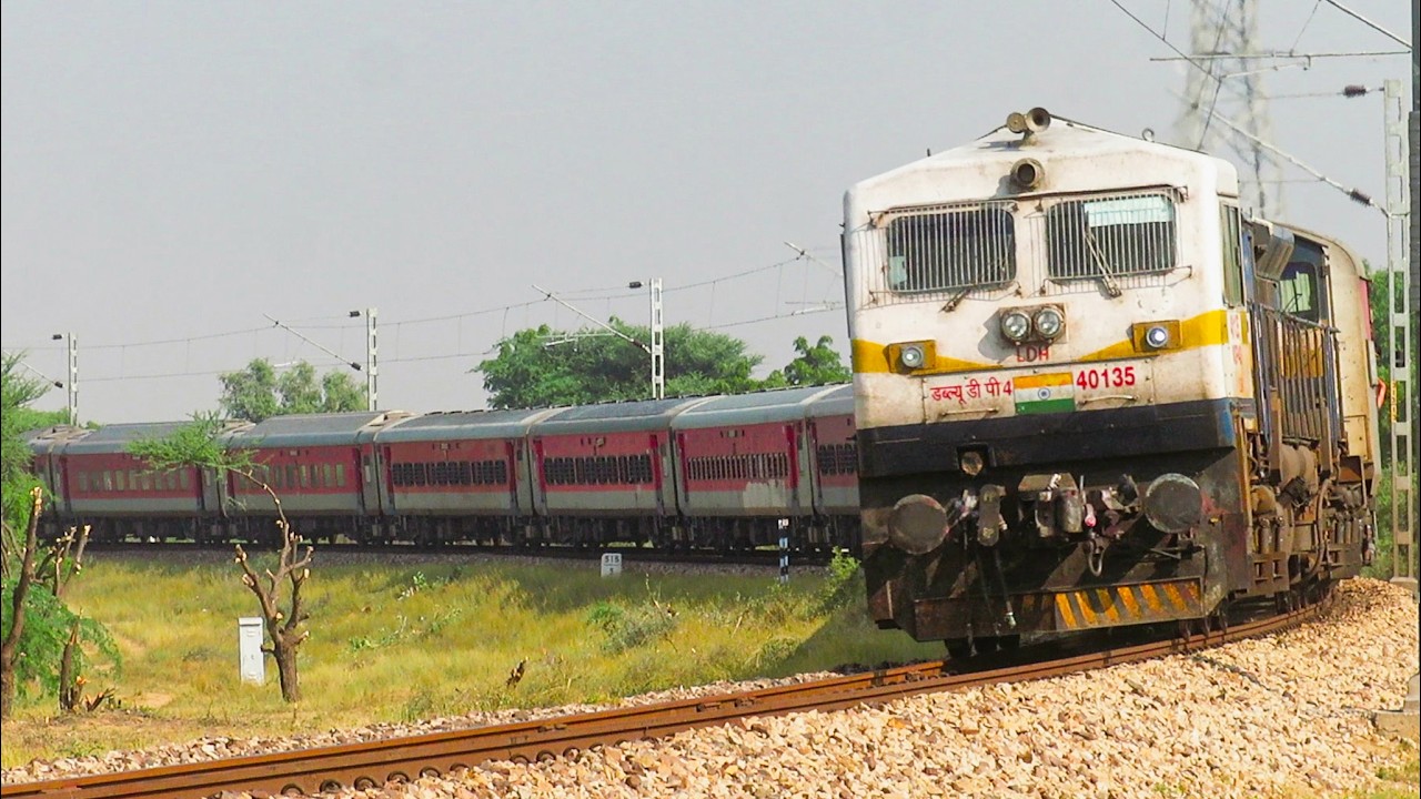 Fast Trains Flying Through Lalgarh - Suratgarh Section in Rajasthan