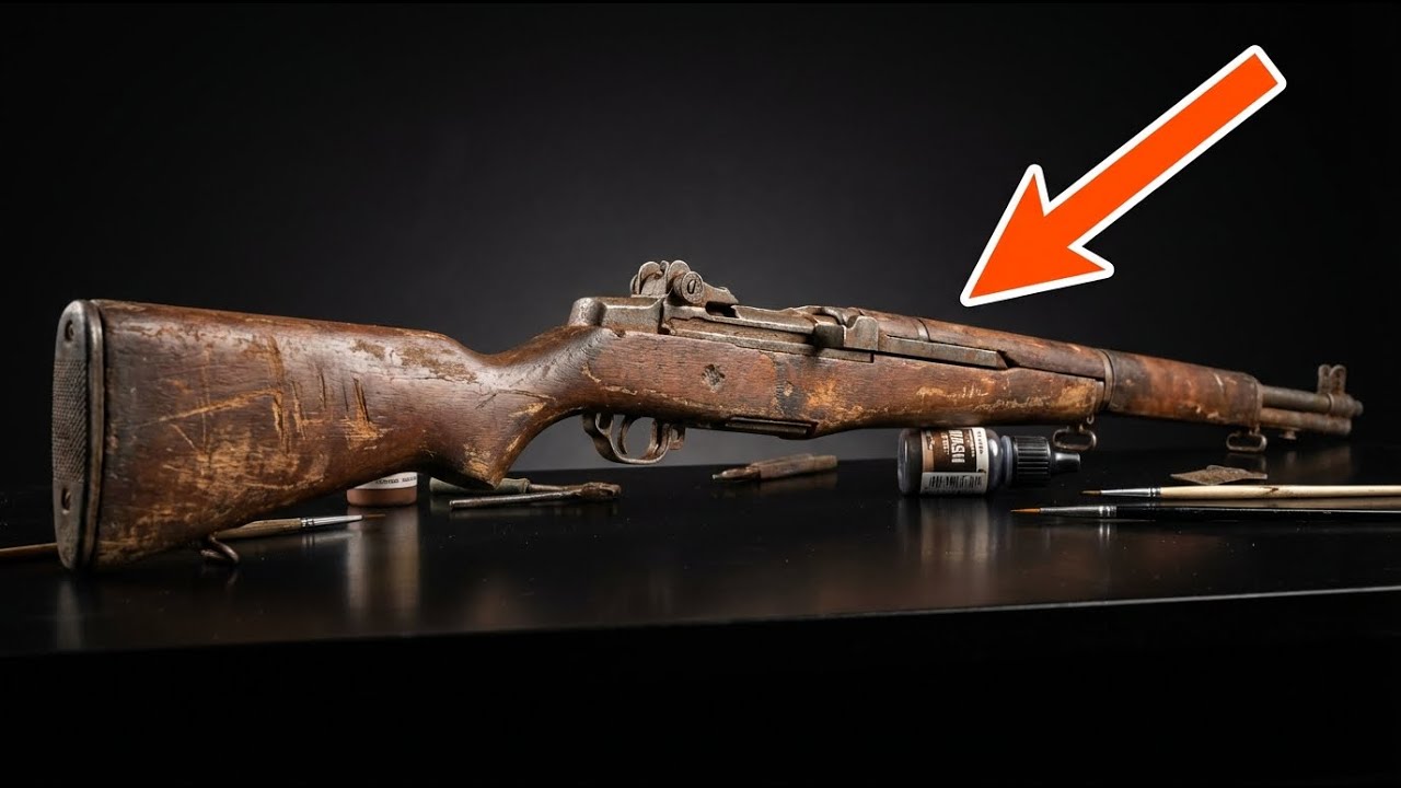 POV ASMR Military Model Restoration | Abandoned M1 Garand Rifle &ndash; Realistic Wood Grain Finish