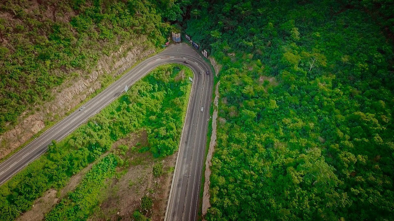 Descending the Aburi Mountain road, Ghana