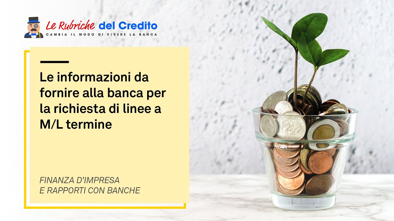 Le informazioni da fornire al proprio istituto per la richiesta di linee a M/L termine