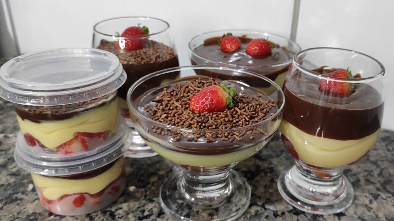 BOMBOM NA TAÇA/POTE DE MORANGO