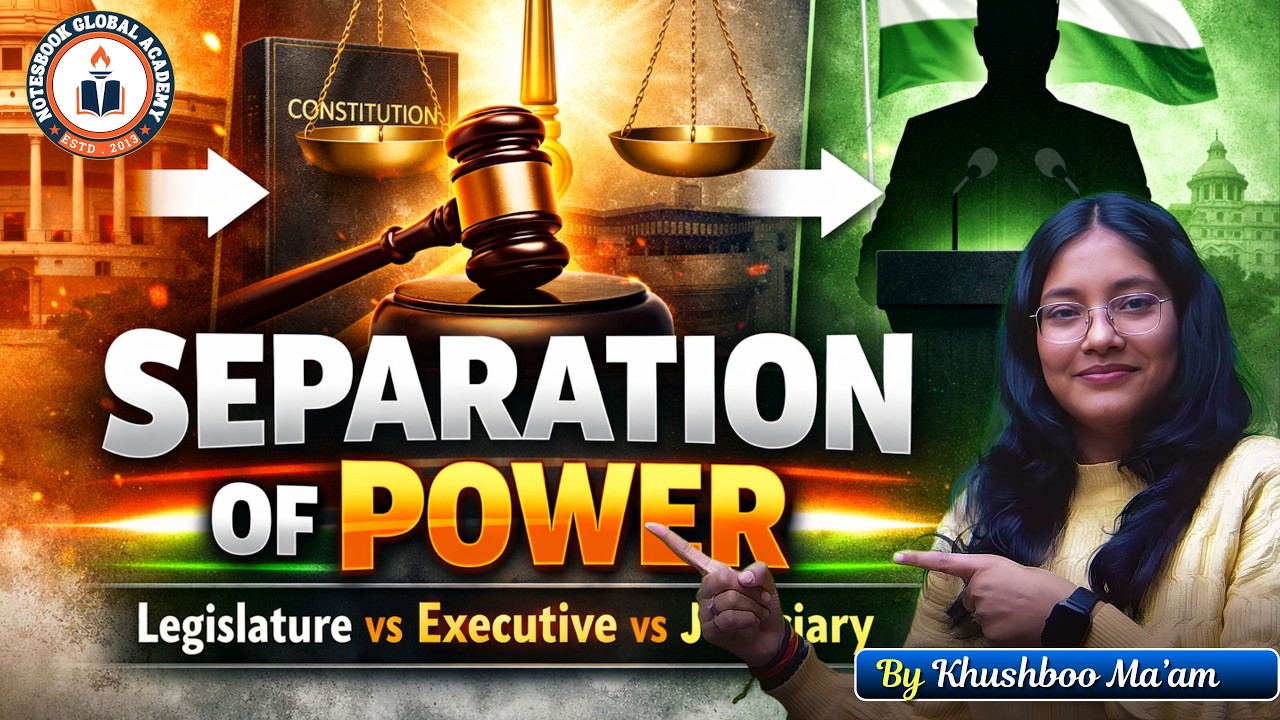 Separation of Power (Legislative vs. Executive vs. Judiciary) | By Khushboo Ma'am | UPSC | IAS