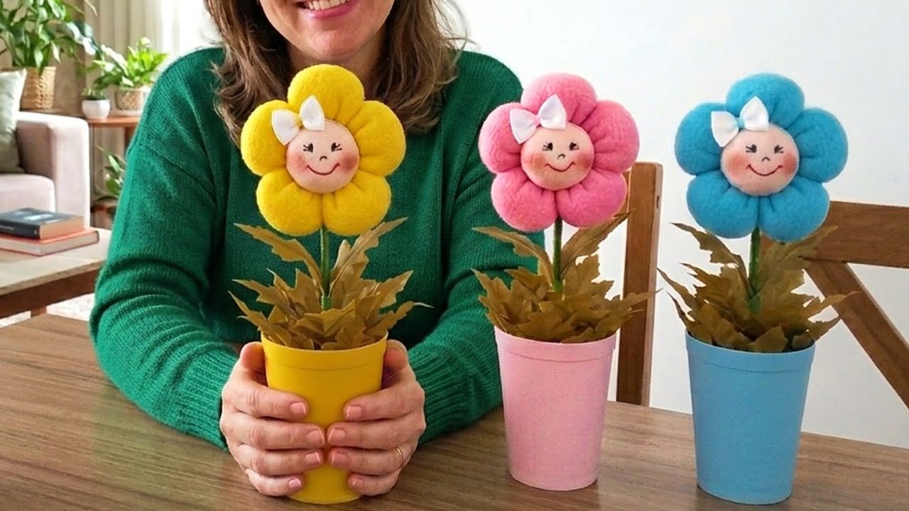 Beautiful doll flower idea /easy and quick without a sewing machine/ 