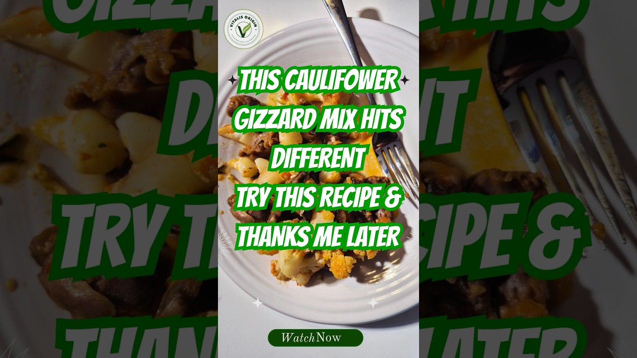 Califlower, Gizzard and Mushroom Combo Delicacy