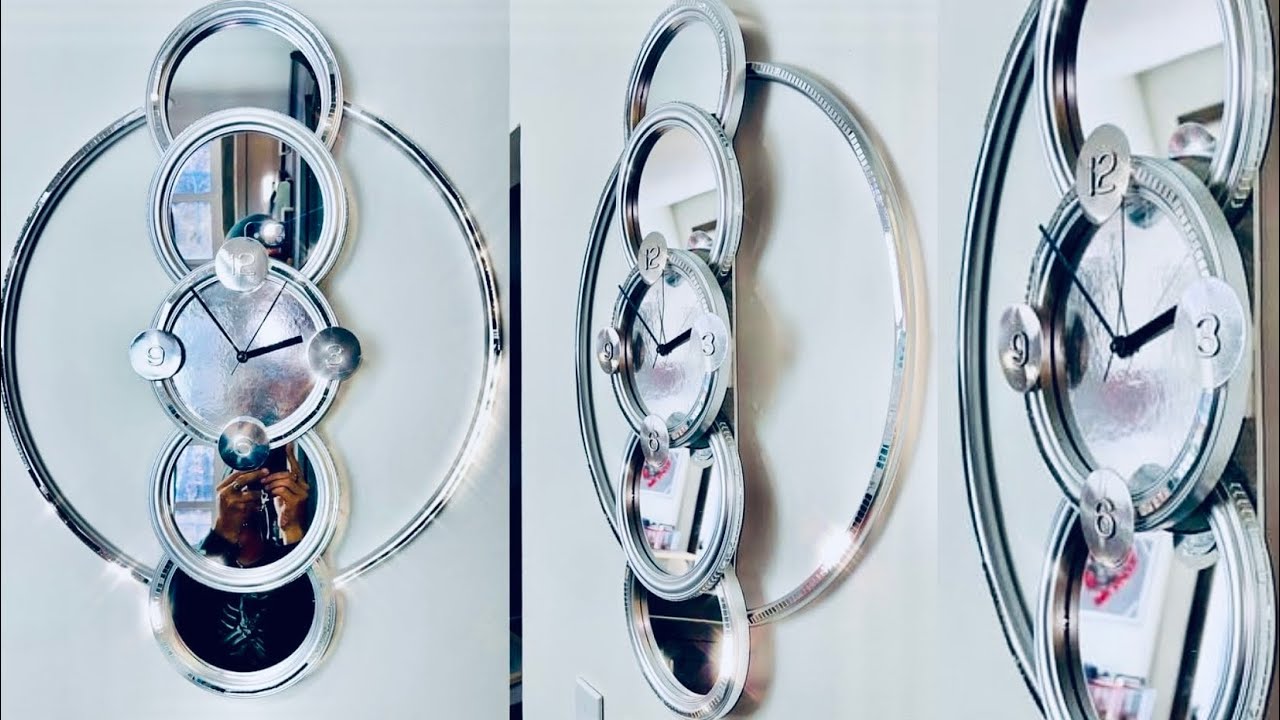 Wow! 🤩 See How I’ Created a DIY Large Glam Wall Clock Using Dollar Tree Mirrors | Last DIY For 2022