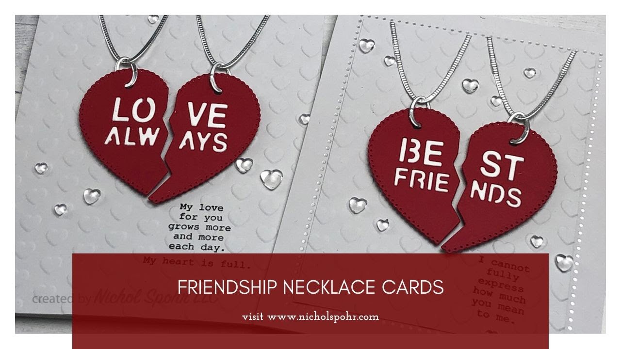 Friendship Necklace Cards (Spellbinders Jan 2020 Large DOM)