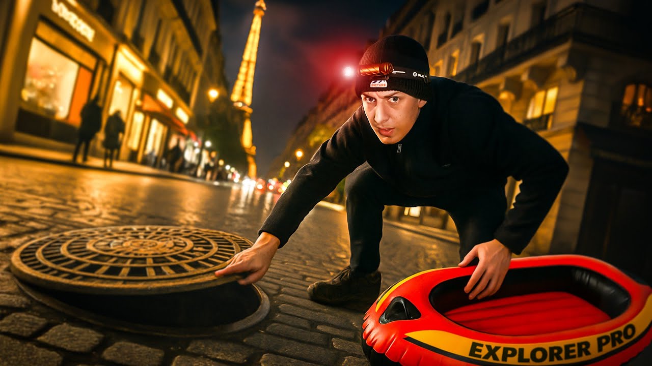 ON NAVIGUE SOUS PARIS EN BATEAU ! (catacombes interdites)
