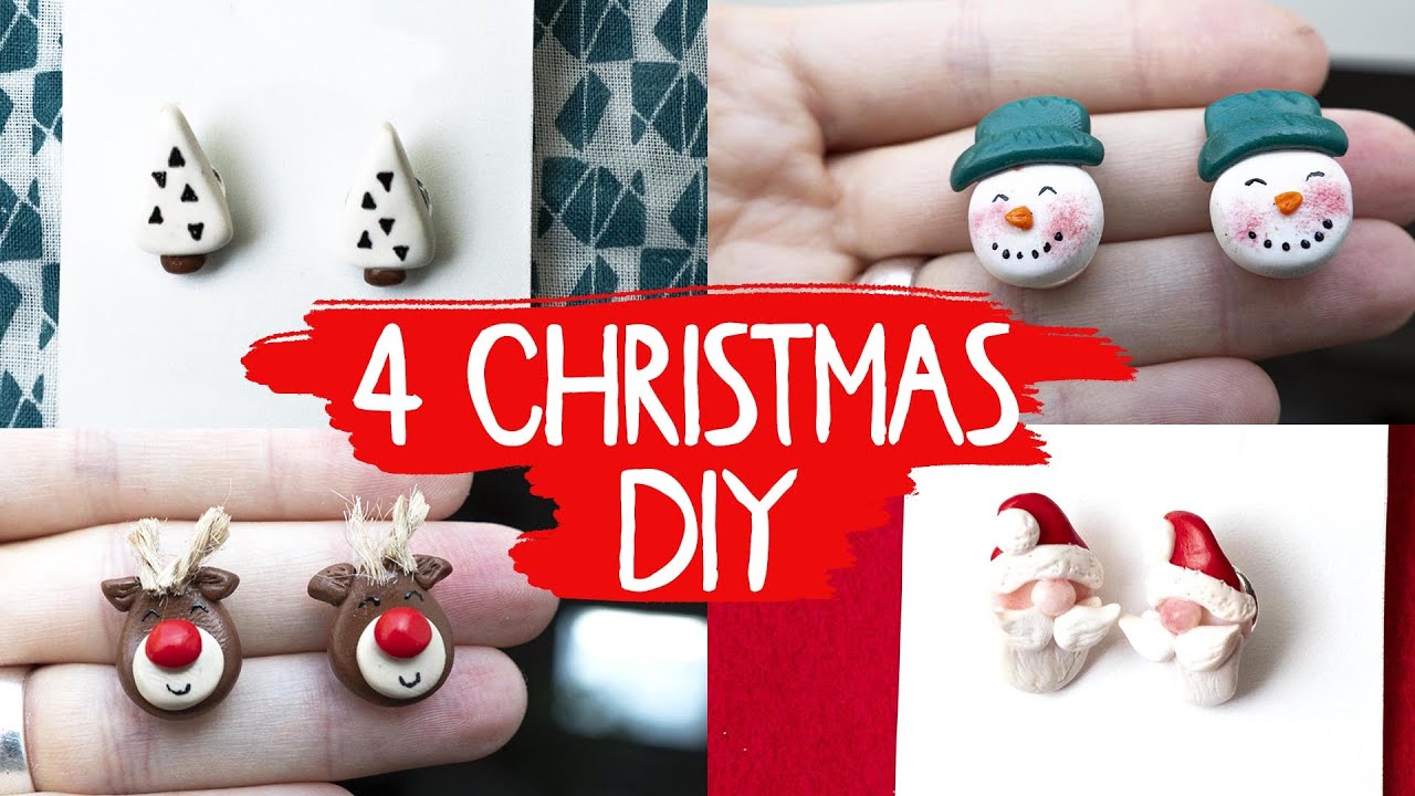 CHRISTMAS DIY COMPILATION - 4 Cute Clay Ideas ! 👻 | Tutoriel Fimo Noël