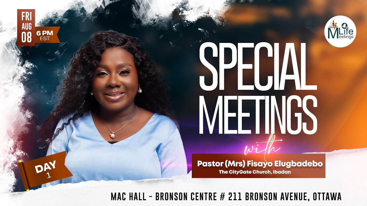 DAY 1 | SPECIAL MEETINGS WITH PASTOR (MRS) FISAYO ELUGBADEBO | August 8th, 2025