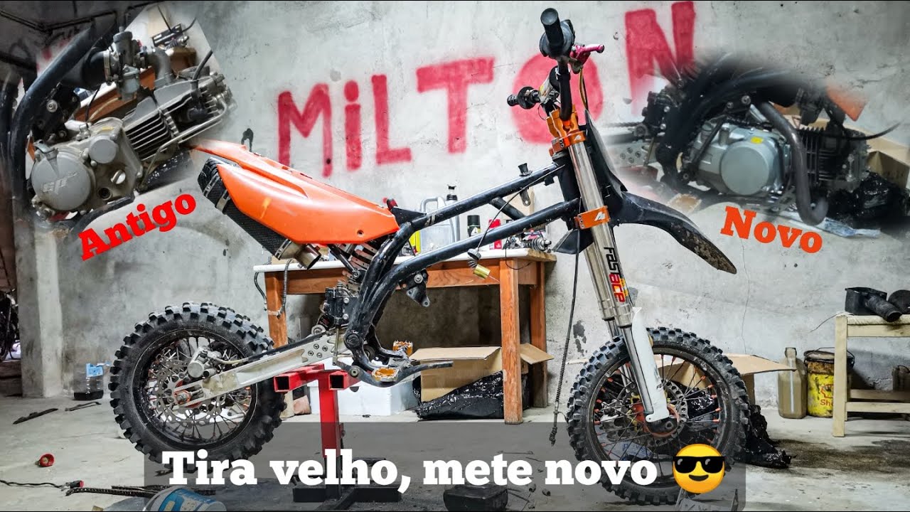 JÁ SEM MOTOR? *COMO TROCAR O MOTOR DUMA PITBIKE*