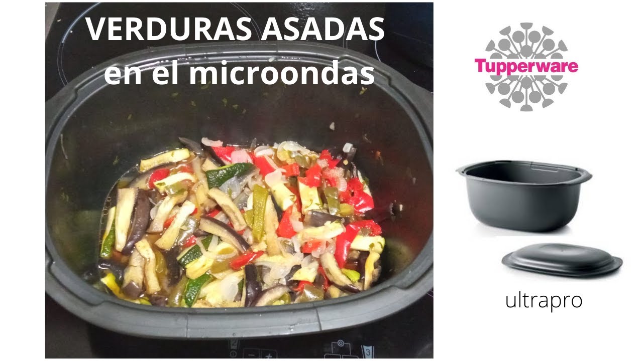 Verduras asadas en el microondas