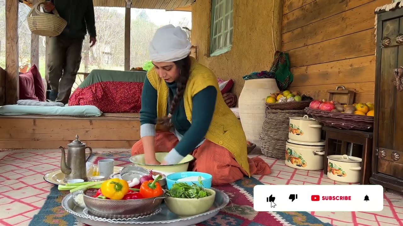 Rural Tandoor Pizza: Simple Dough Recipe & Cozy Cooking | IRAN