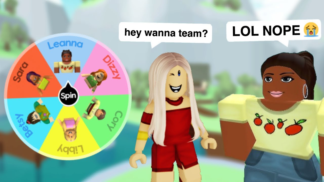 ВЫБОР КОЛЕСА, С КЕМ Я ОБЪЕДИНЯЮСЬ В КОМАНДЕ В ROBLOX DRAMA