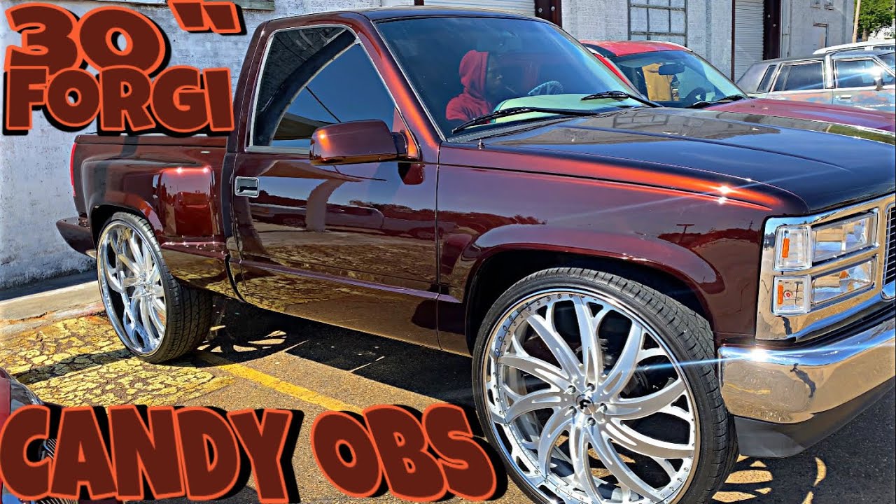Candy Root Beer Obs On 30” forgiato offsets ( Painted By DennisAutoBody )