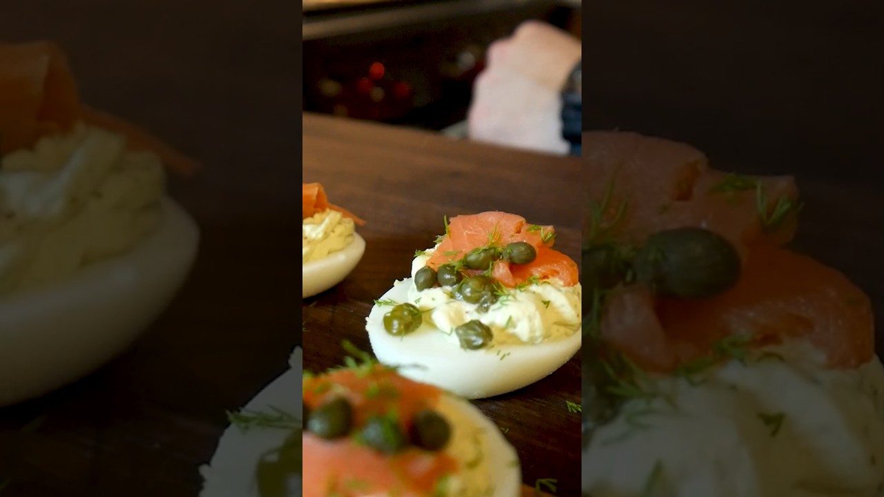 Smoked Salmon 🐟 Deviled Eggs 🥚