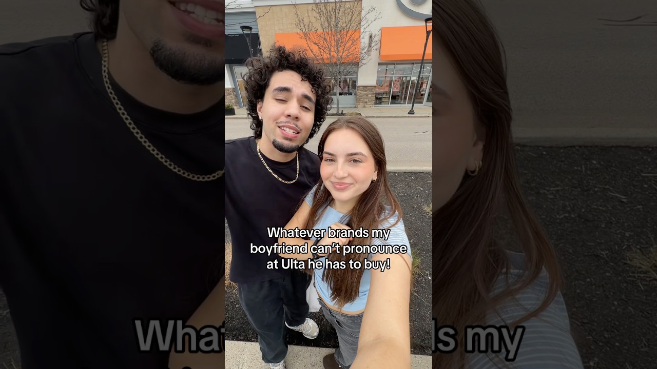 Can he pronounce Ulta brands correctly ?🤣💸 #couple #shorts