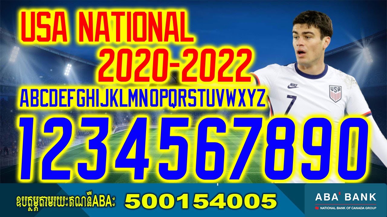 USA  National Team font 2020 Football Font By black Font Free All Download for OTF And AI 2022