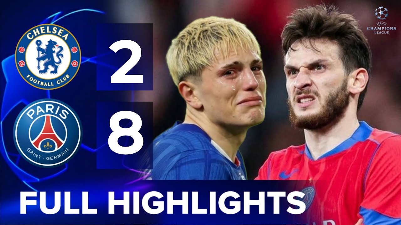 Kvaratskhelia: LONDON'S NIGHTMARE !! Agg 2-8 Chelsea vs PSG Highlights UEFA Champions League 0-3