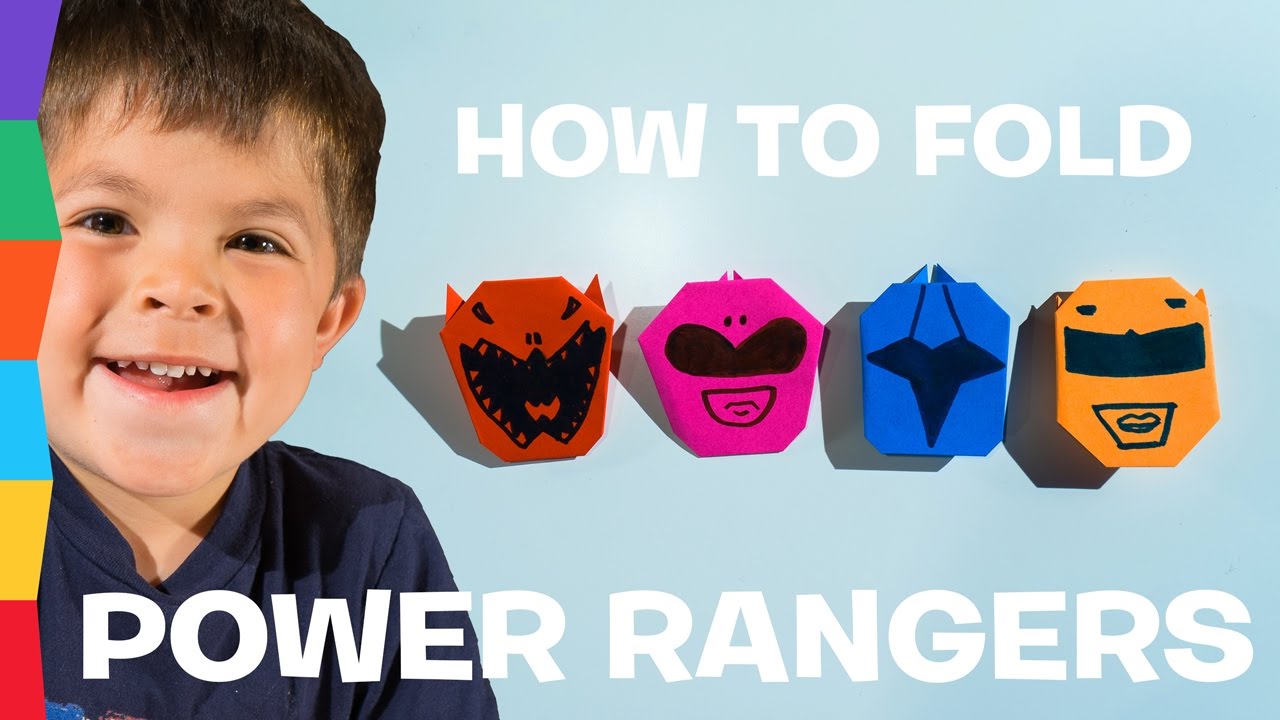 How to Fold POWER RANGERS Origami Masks - Easy Origami for Kids | ToyRap