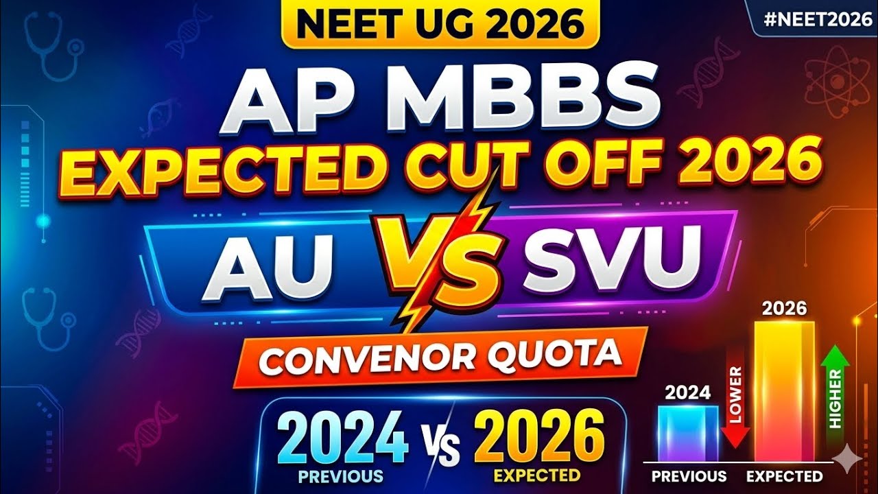 NEET UG 2026: AP MBBS Expected Cut Off 2026 | AU vs SVU | Convenor Quota&nbsp;#neet2026&nbsp;2024 vs 2026
